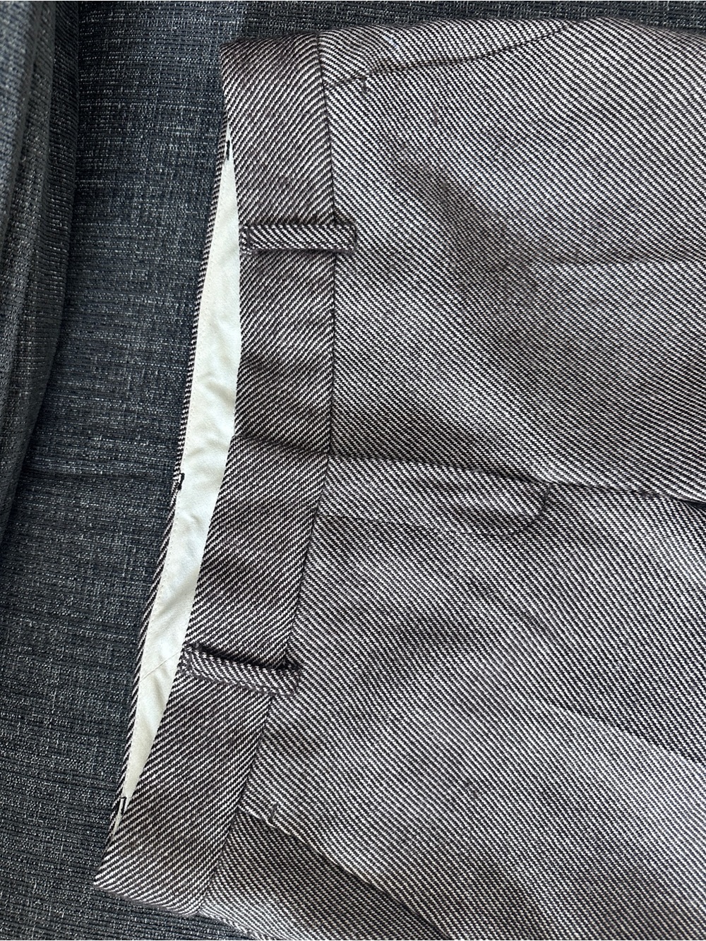 Theory Brown Herringbone Cotton Blend Straight Leg Dress Pants Pockets 8 - Picture 3 of 15